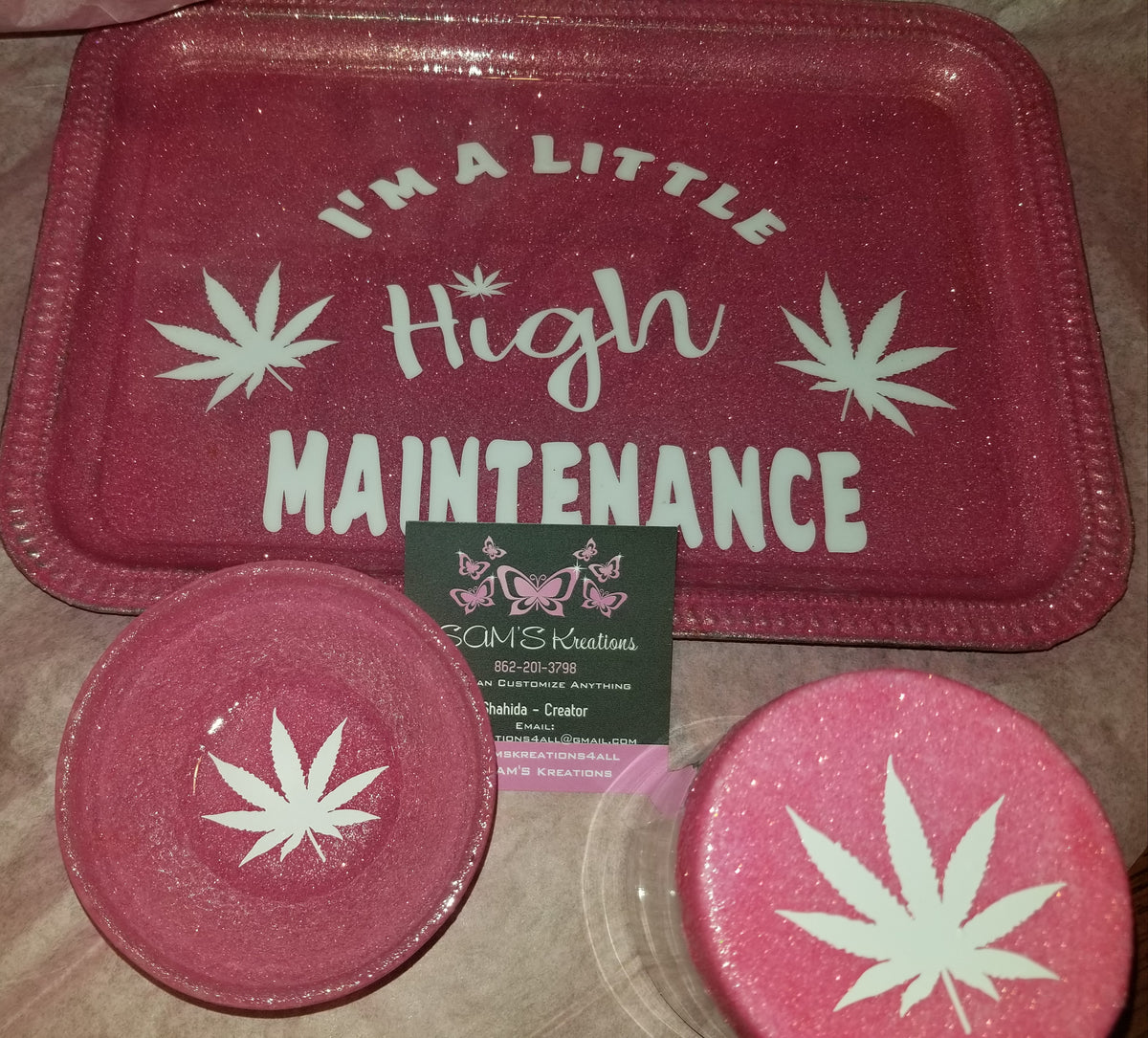 Marijuana is Nature's Way of Saying High Rolling Tray Set - lacustomdesignz