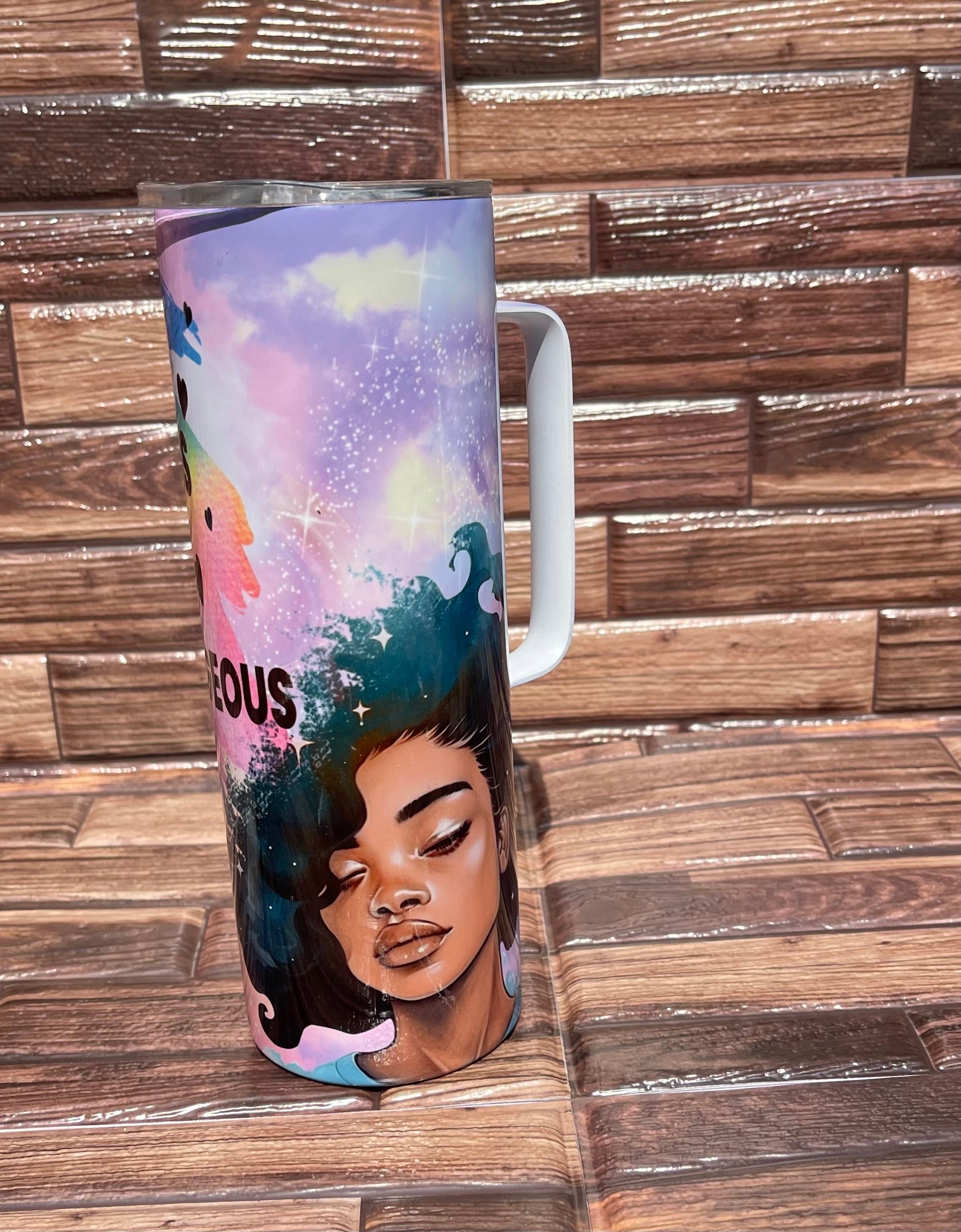 She Is 20oz. Tumbler with Handle