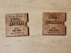 Wood Interactive Mother's Day Card