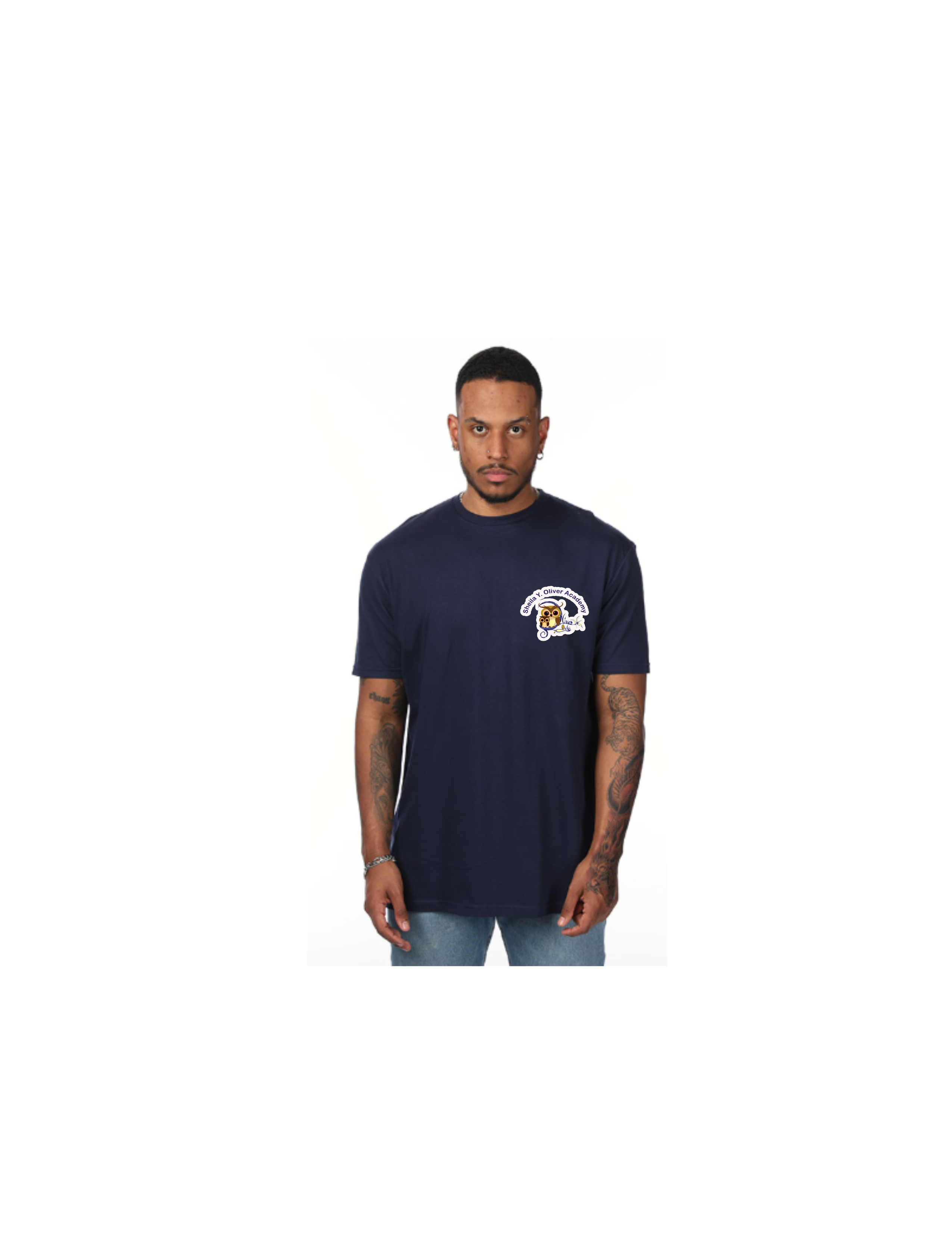 Short Sleeve Navy Blue Adult Tshirt