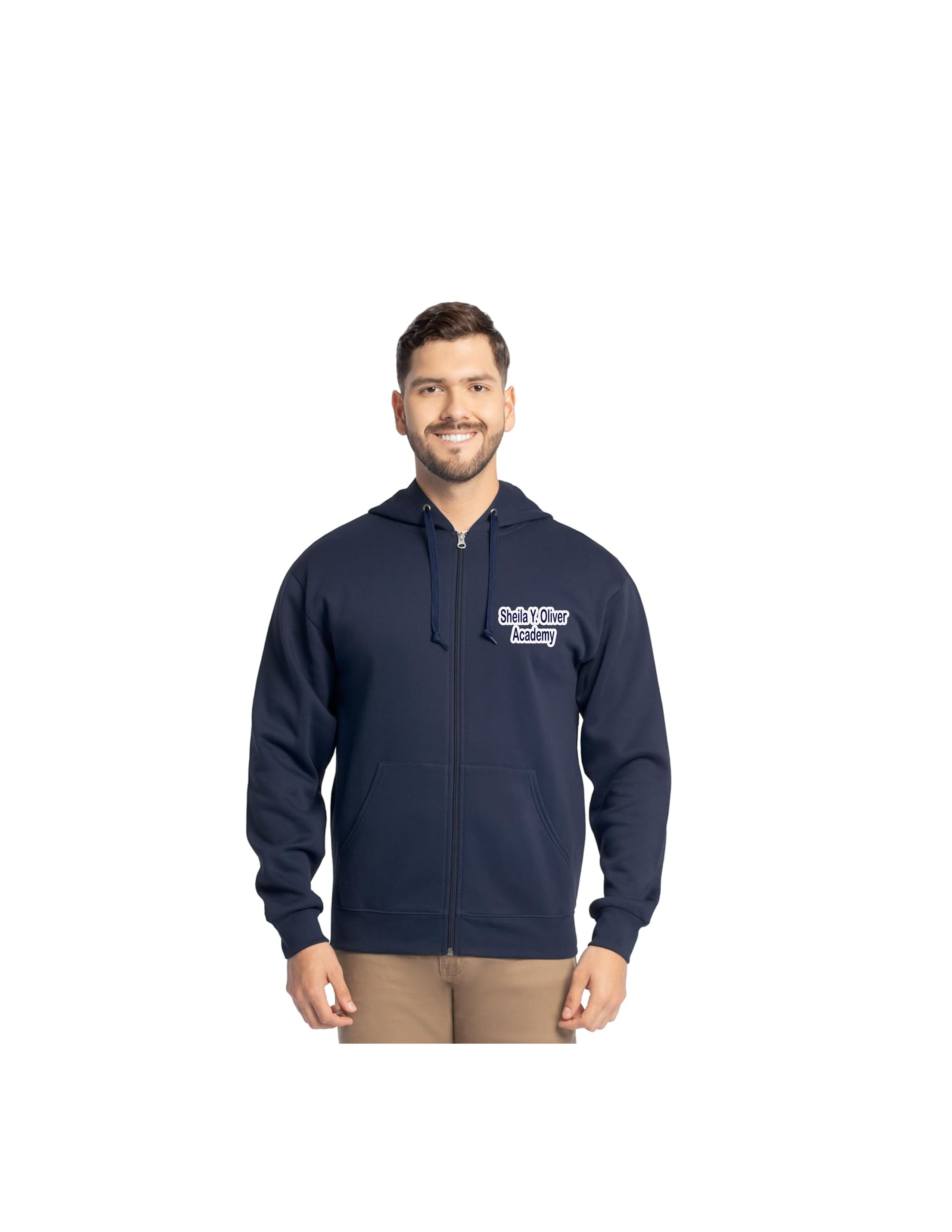 Adult Navy Blue Zip Up Hoodie