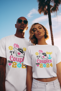 Oh Ship It's A Couples Trip 2024 Tshirt