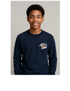 Long Sleeve Navy Blue Adult Tshirt