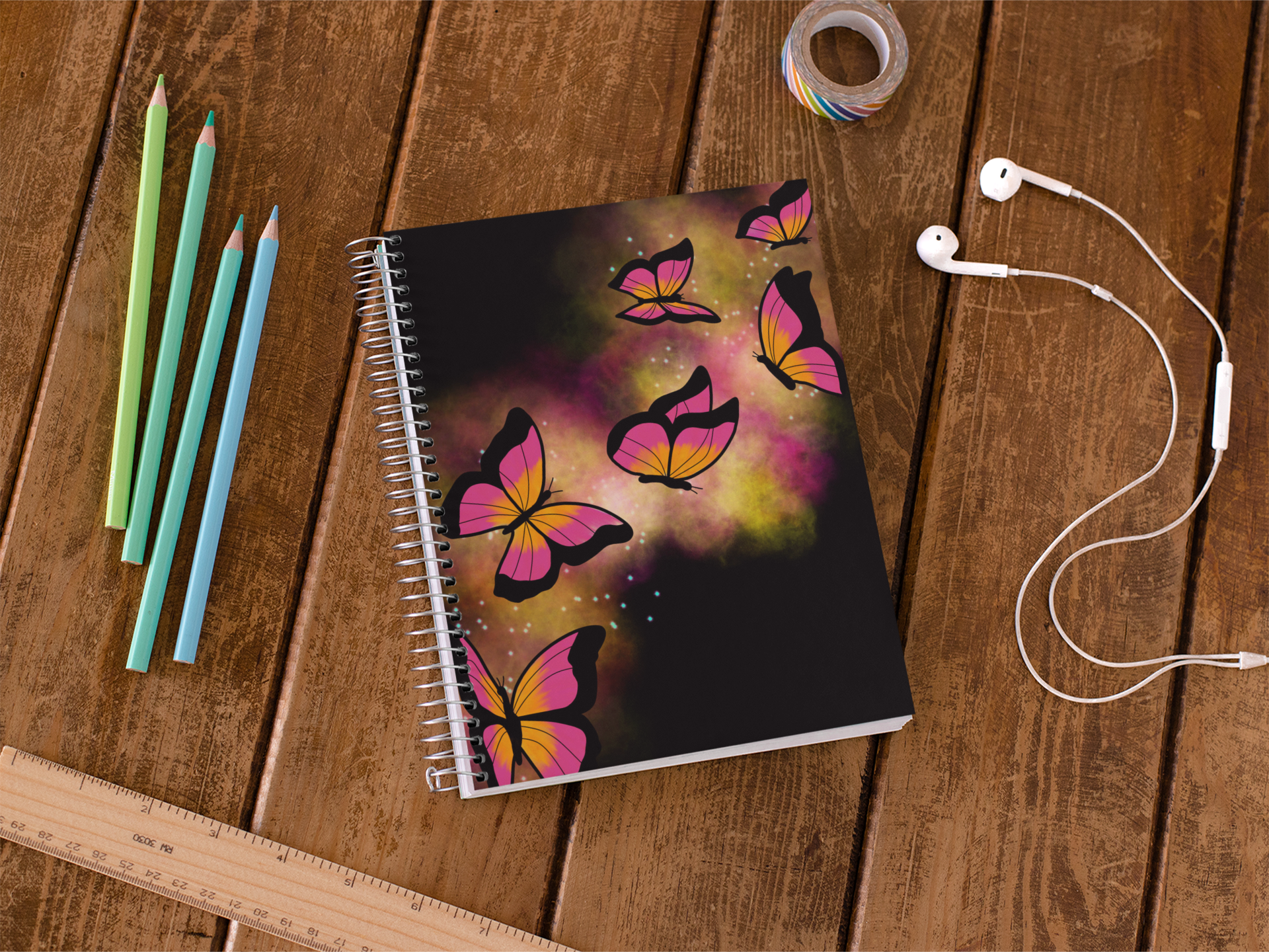 Glowing Butterfly Notebook