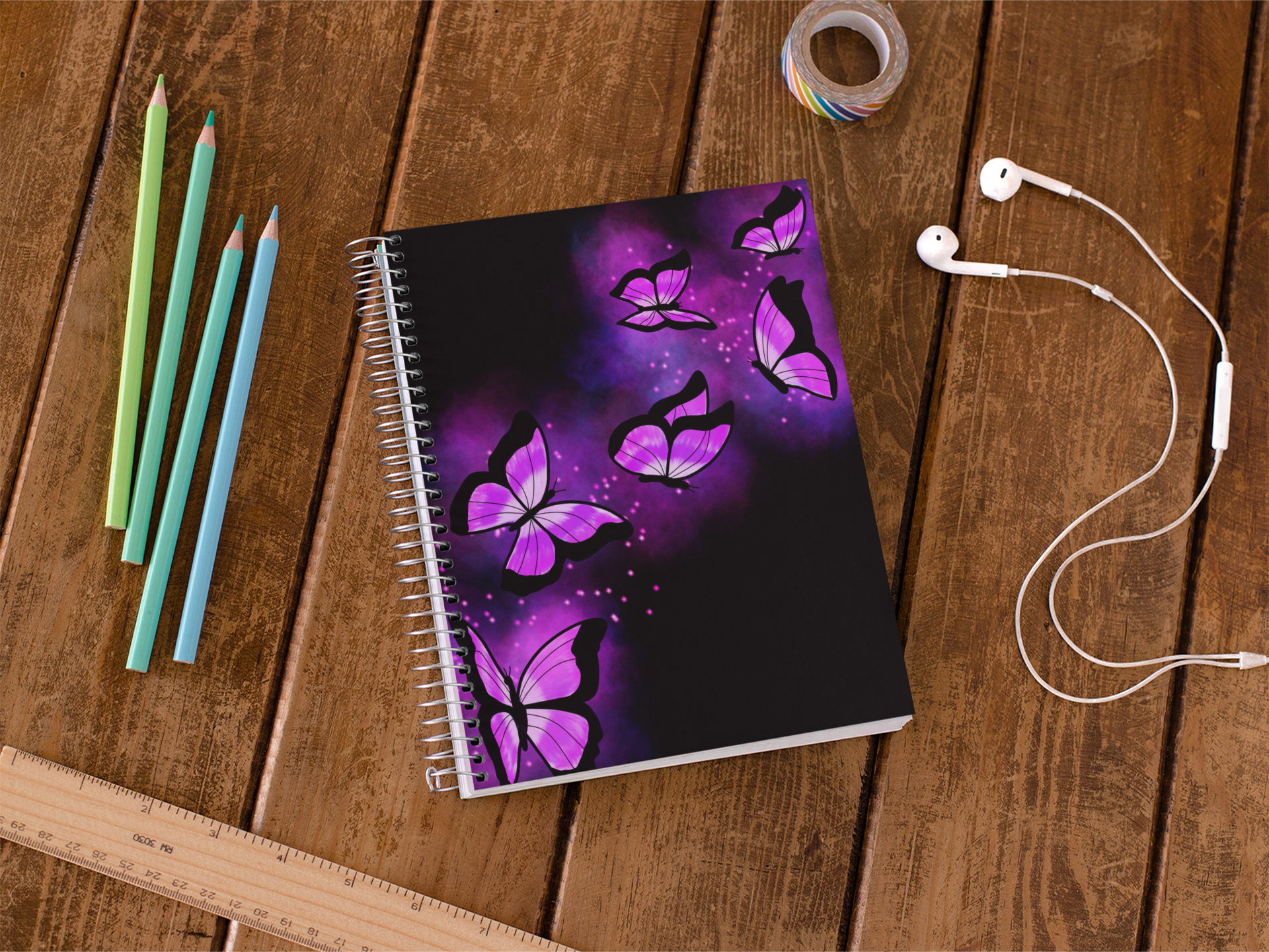 Glowing Butterfly Notebook