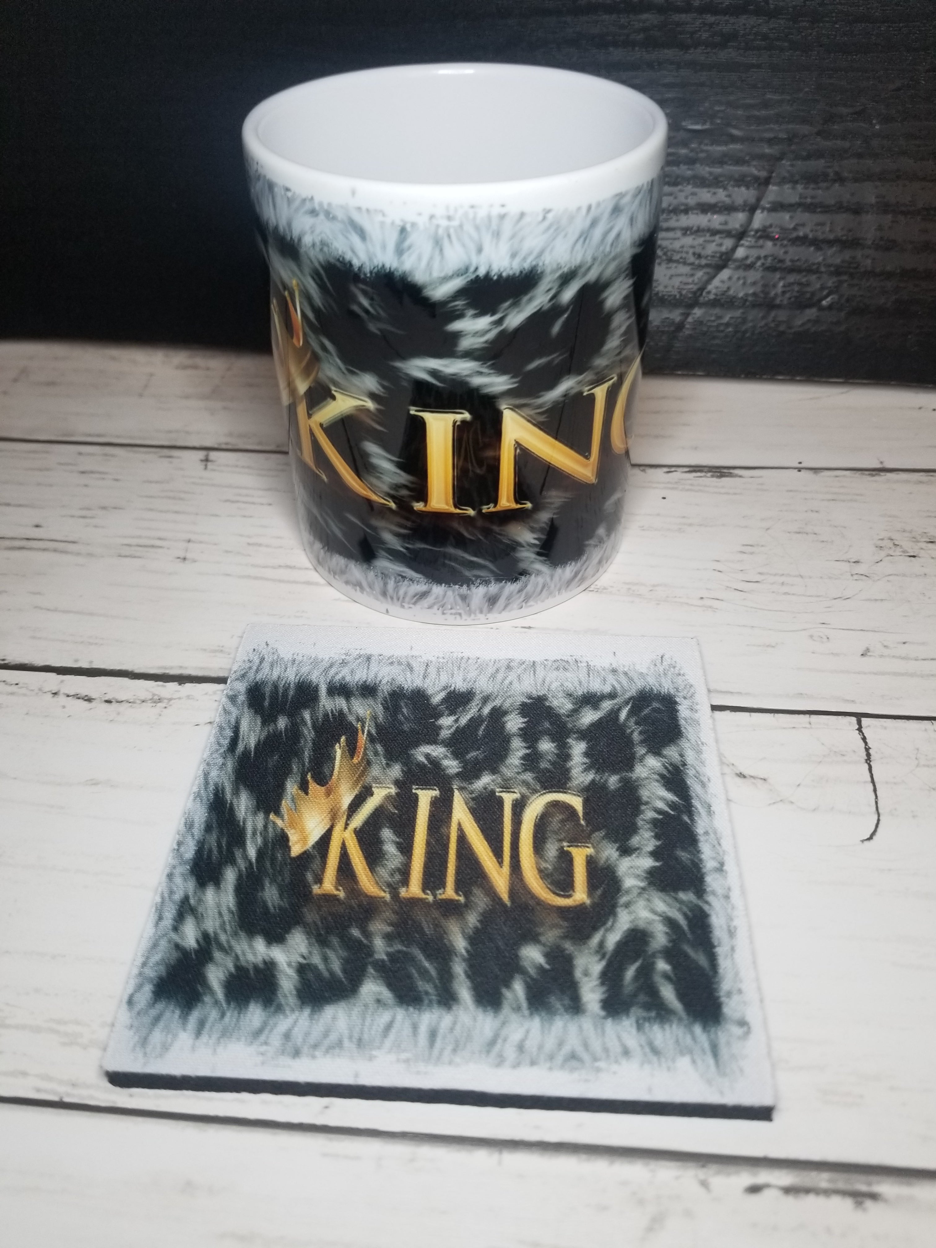 KING Coffee Mug with matching Coaster