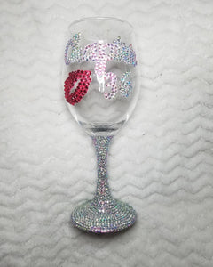 Blinged Birthday Wine Glass