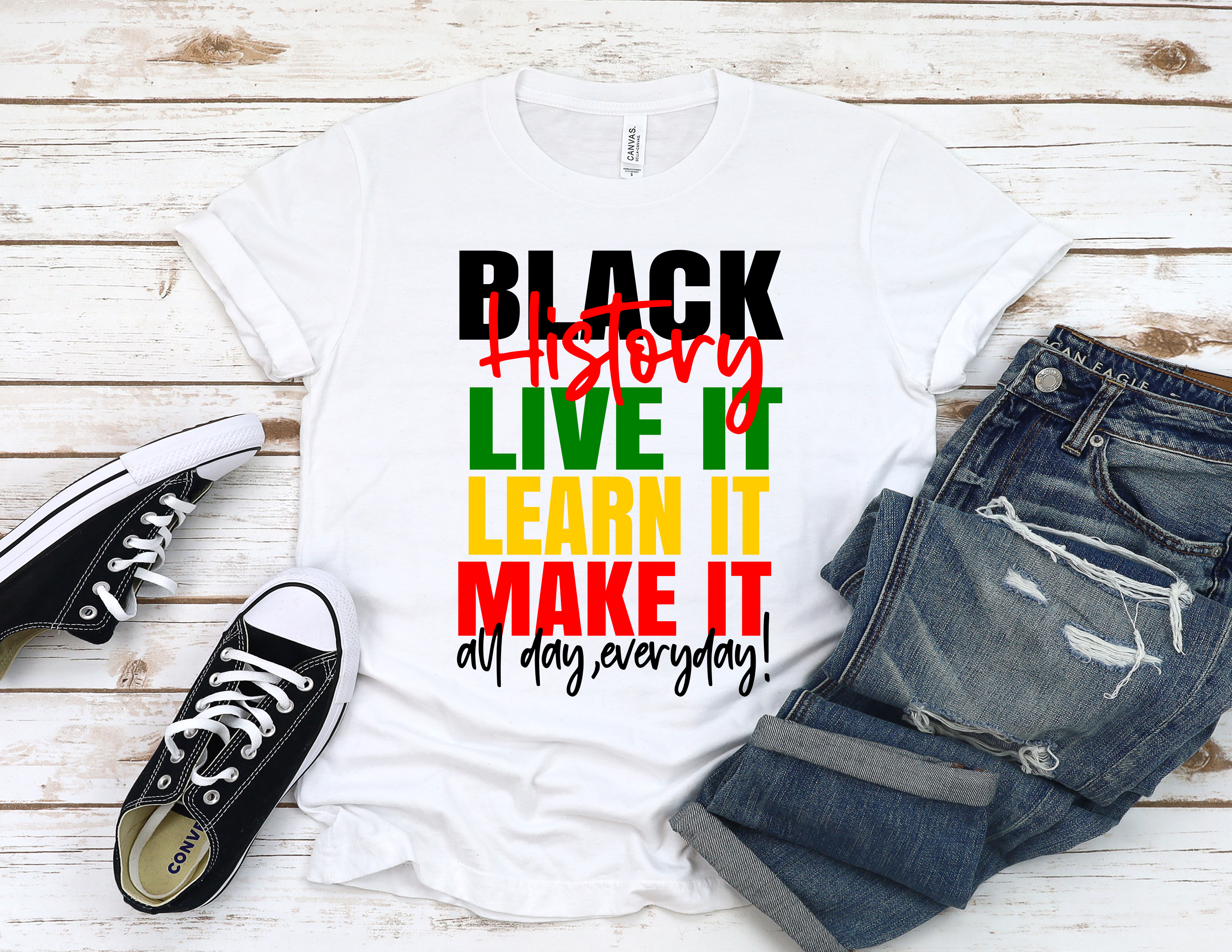 Black History Live It, Learn It, Make It Tshirt