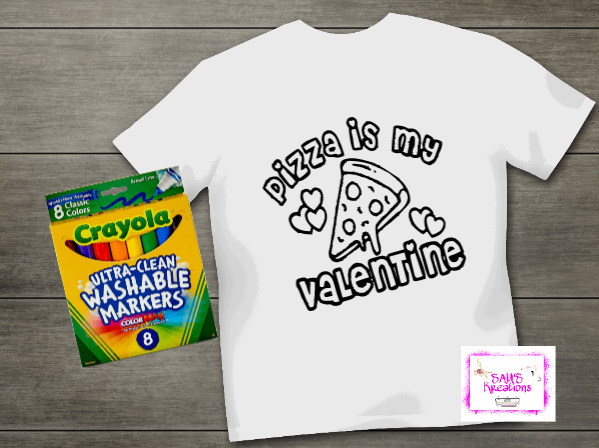 Kids Valentine's Day Coloring Shirts