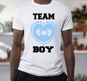 Gender Reveal Tshirt - Team Boy or Team Girl