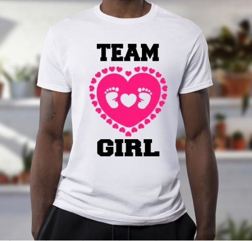 Gender Reveal Tshirt - Team Boy or Team Girl