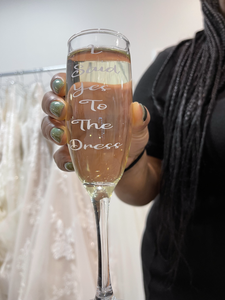 Say Yes to the Dress Champagne Flutes