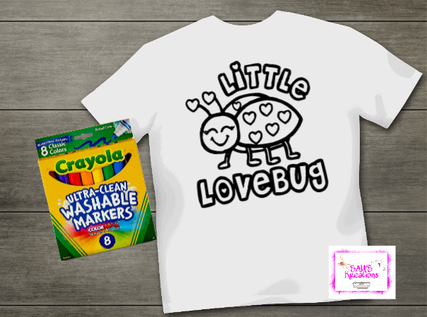 Kids Valentine's Day Coloring Shirts