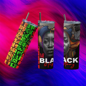 LOVE Black History Lady Tumbler w. Ancestors