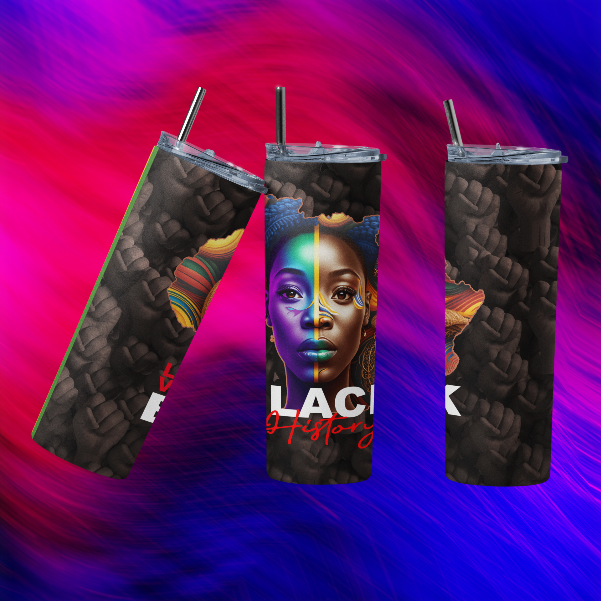 LOVE Black History Female Tumbler w. Fists