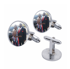 Custom Photo Silver Cufflinks