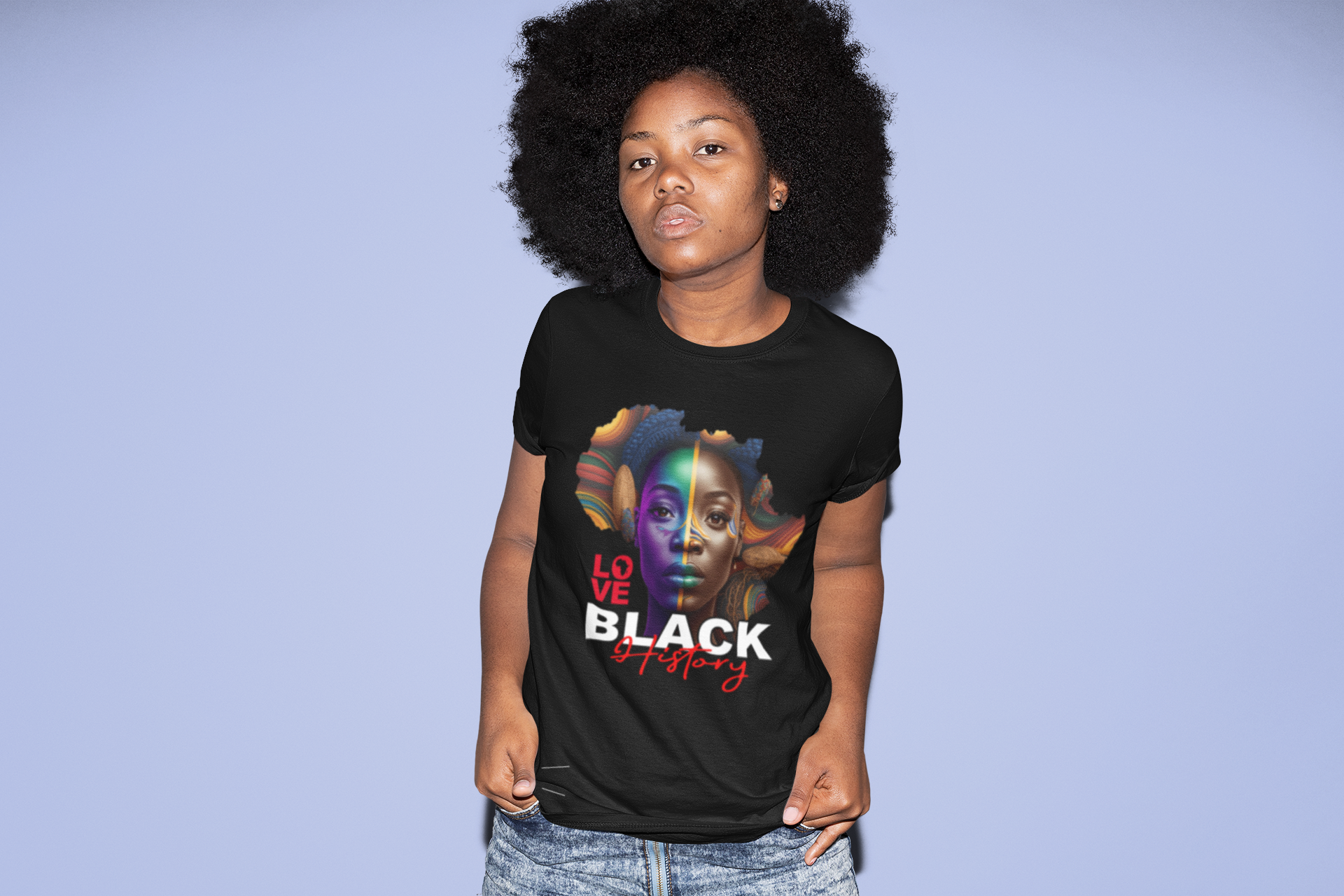 Love Black History Lady Tshirt