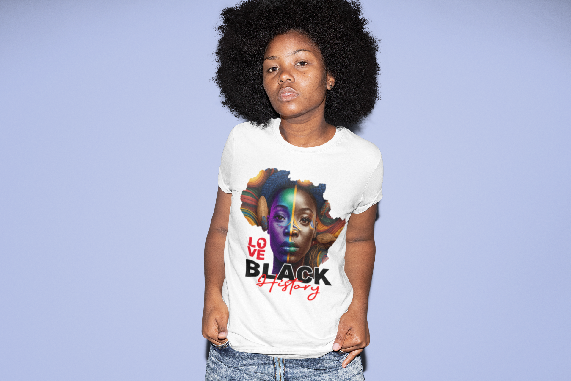 Love Black History Lady Tshirt